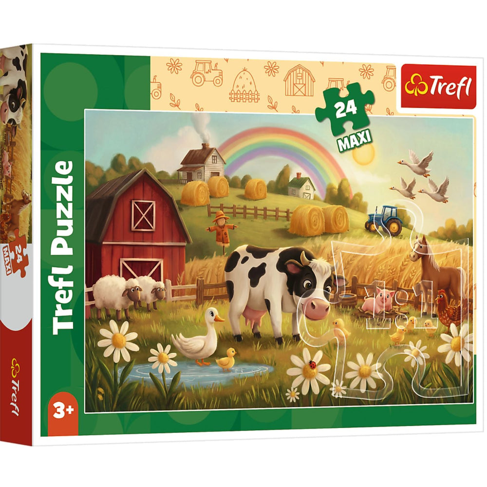 Trefl Babies & Bear Cow on the Farm 24 Maxi Kids Puzzle (ONLINE ORDER ONLY)