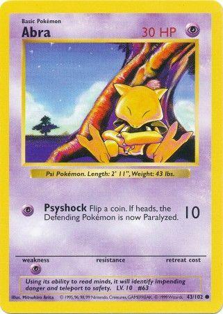 Abra (43/102) [Base Set Shadowless Unlimited] (Online Only)