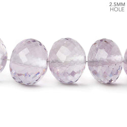 14.5-16mm Amethyst large hole Faceted Rondelle Beads 16 inch 33 pieces AA