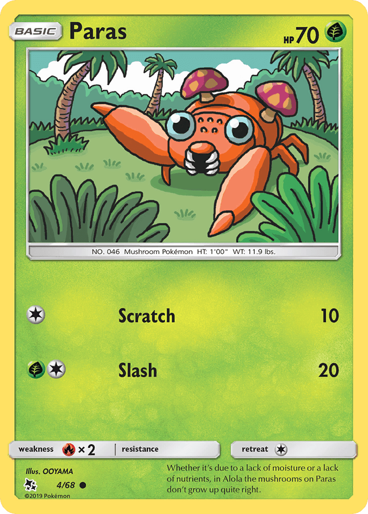 Paras (4/68) [Sun & Moon: Hidden Fates] (Online Only)