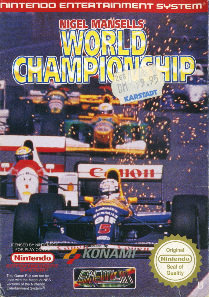 Nigel Mansell's World Championship Racing (Nintendo NES) (Online Only)