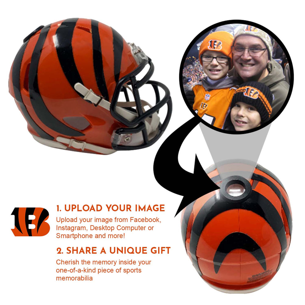 Cincinnati Bengals NFL Mini Helmet - Picture Inside (Online Order Only) (ONLINE ORDER ONLY)