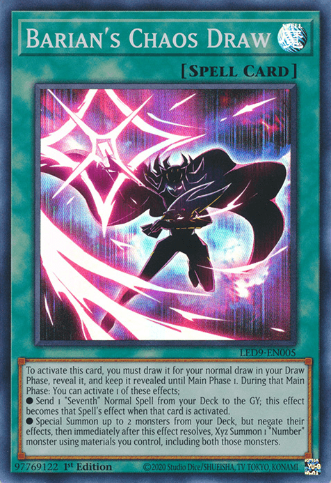 Barian's Chaos Draw [LED9-EN005] Super Rare (ONLINE ORDER ONLY)