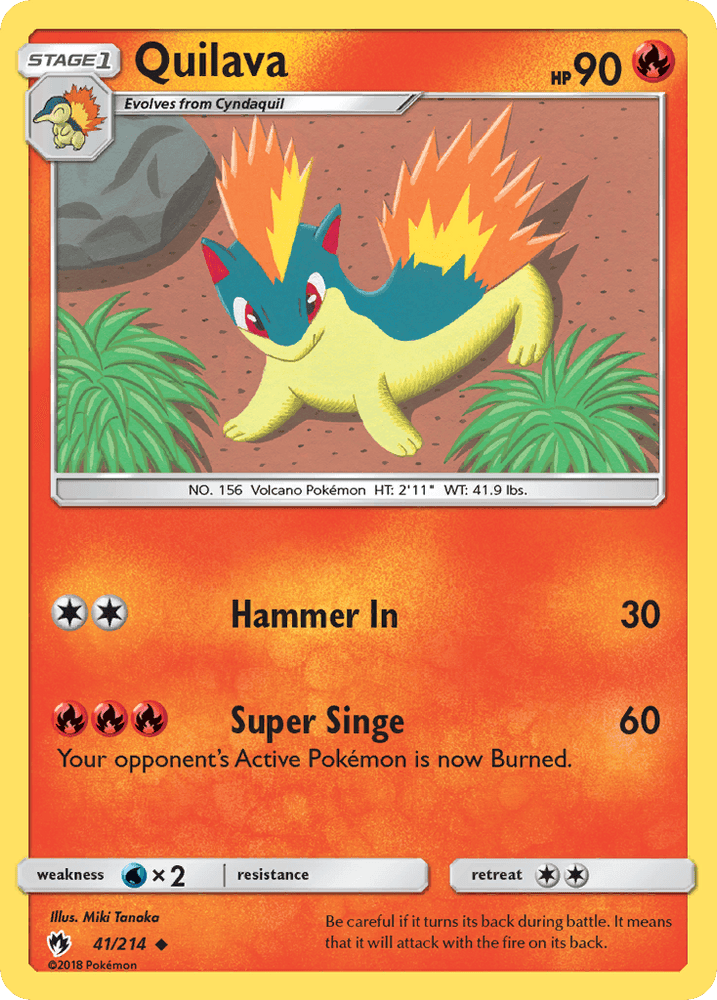 Quilava (41/214) [Sun & Moon: Lost Thunder] (Online Only)