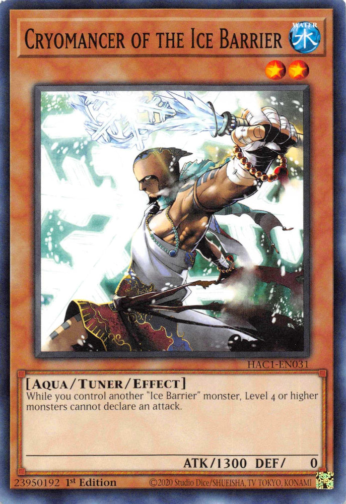 Cryomancer of the Ice Barrier [HAC1-EN031] Common (ONLINE ORDER ONLY)