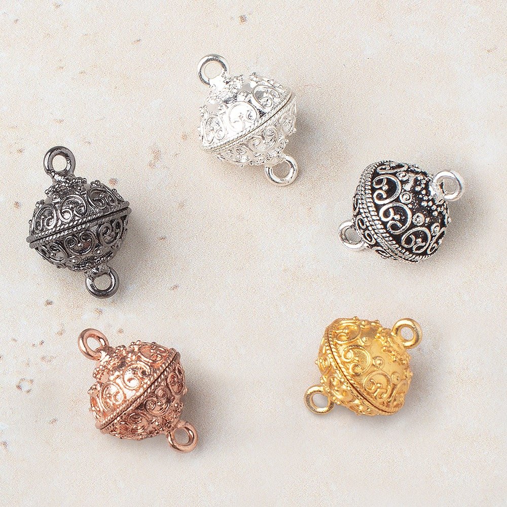 14mm Bali Design Magnetic Clasp 1 piece (ONLINE ORDER ONLY)