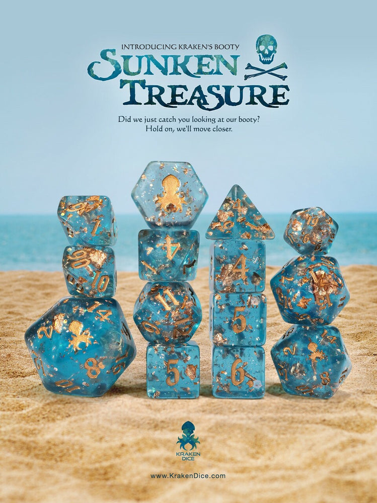 Kraken's Booty: Sunken Treasure 14 pc Limited Run Dice Set (ONLINE ORDER ONLY)