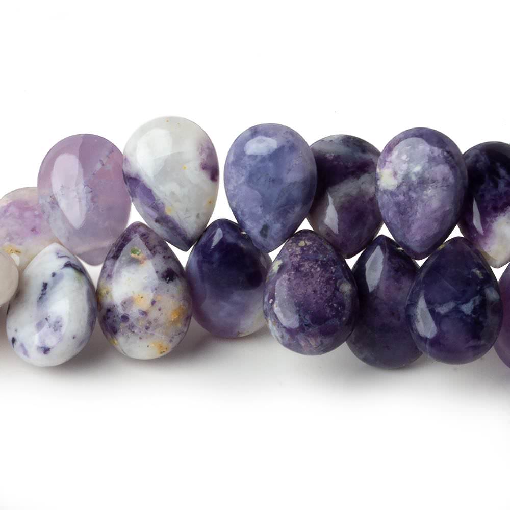 14x10mm  Morado Purple Opal plain pear beads 18 inch 102 pieces AA (ONLINE ORDER ONLY)