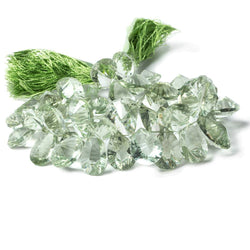 14x10mm-18x11mm Prasiolite Pavillion Faceted Pear Beads 8 inch 45 pieces AAA (ONLINE ORDER ONLY)