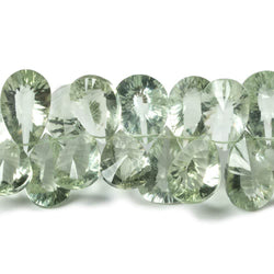 14x10mm-18x11mm Prasiolite Pavillion Faceted Pear Beads 8 inch 45 pieces AAA (ONLINE ORDER ONLY)