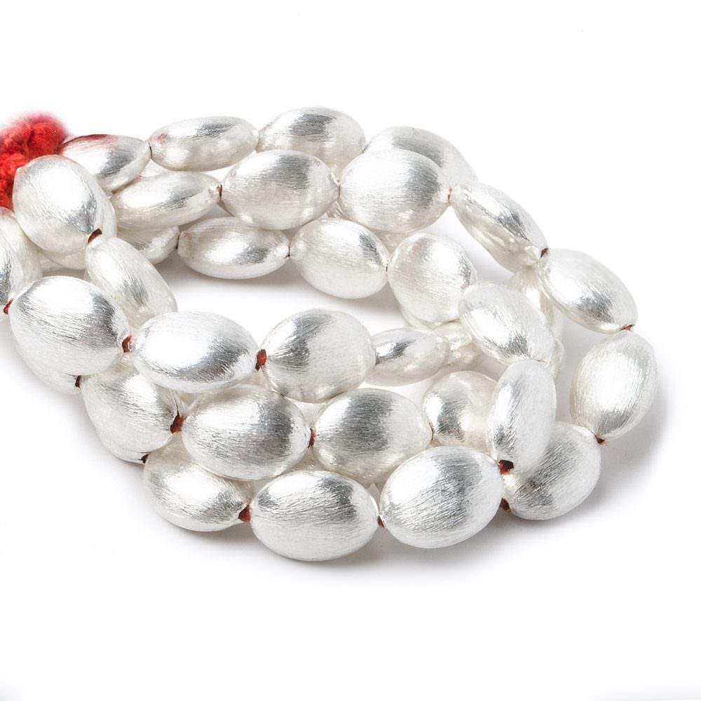 14x11x6mm Sterling Silver Plated Copper Oval Bead 8 inch 14 pcs (ONLINE ORDER ONLY)