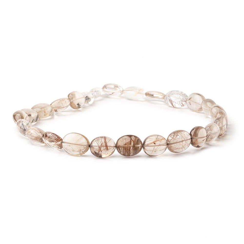 17x15mm Rutilated Quartz Plain Oval Beads 16 inch 25 pieces (ONLINE ORDER ONLY)