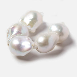 14x19-15x20mm Off White Ultra Baroque 2.5mm Hole Freshwater Pearls 5 pcs (ONLINE ORDER ONLY)