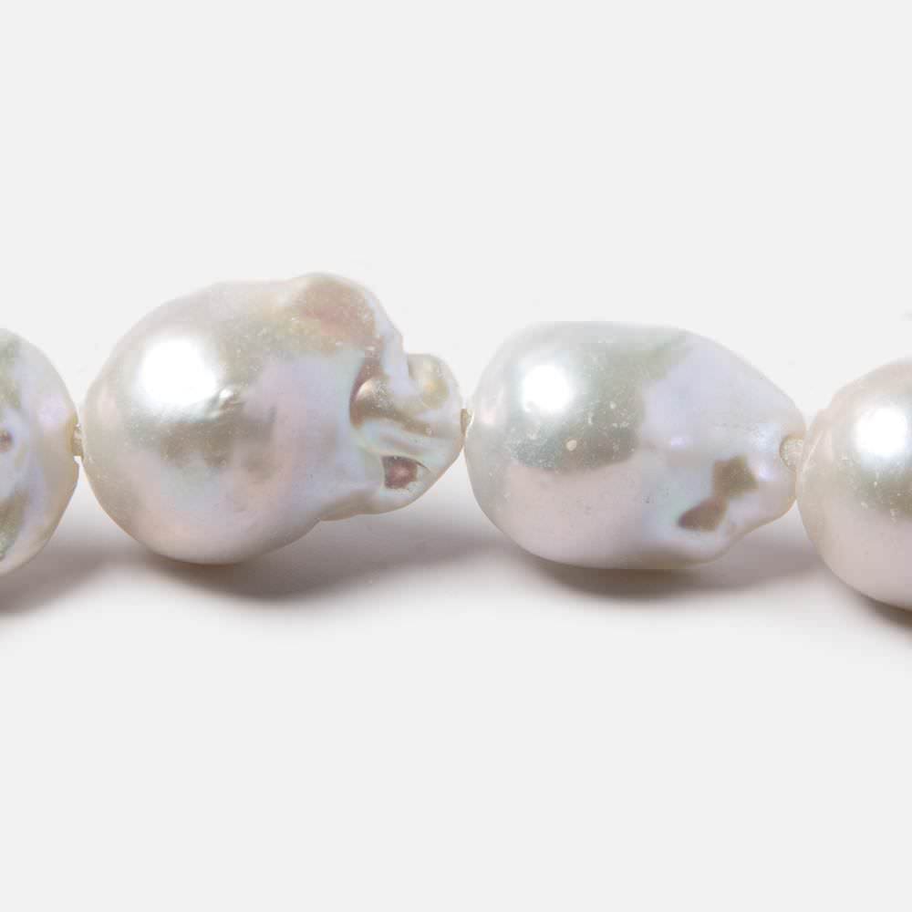14x19-15x20mm Off White Ultra Baroque 2.5mm Hole Freshwater Pearls 5 pcs (ONLINE ORDER ONLY)