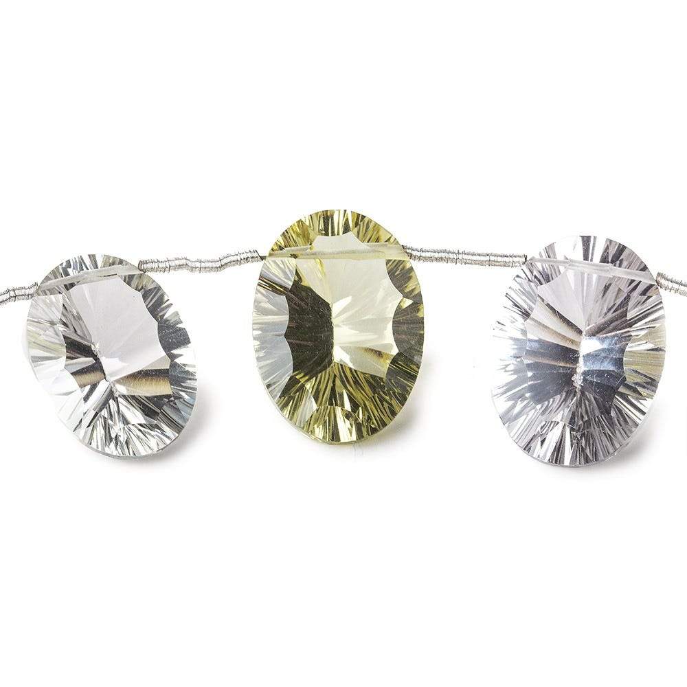 14x9-18x12mm Multi-gemstone Concave Faceted Oval Beads 11 pieces AAA (ONLINE ORDER ONLY)
