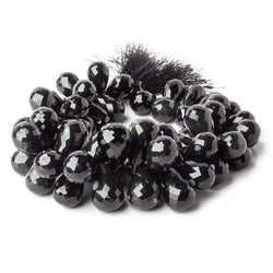 14x9-21x11mm Snowflake and Rainbow Obsidian Faceted Teardrops 8.5 inch 60 beads AA (ONLINE ORDER ONLY)
