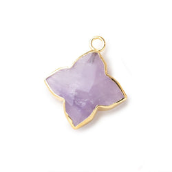 15-16mm Gold Leafed Pink Amethyst 4 Pointed Star Focal Pendant 1 piece (ONLINE ORDER ONLY)