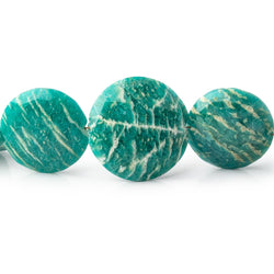 15-23mm Russian Amazonite Side Drilled Coin Beads 7.5 inch 10 pieces (ONLINE ORDER ONLY)