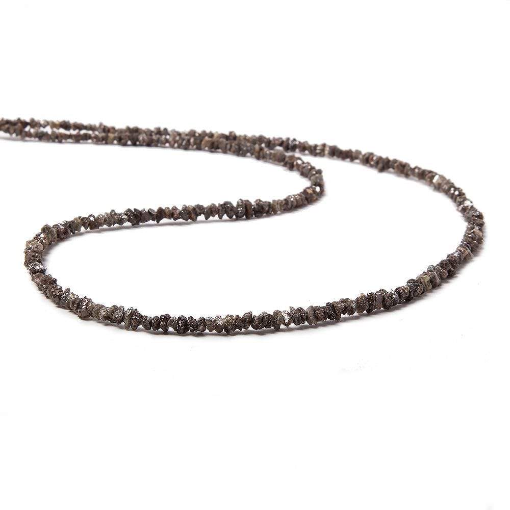 1.5-3mm Dark Chocolate Brown Diamond crystal nugget beads 15 inch 225 pcs (ONLINE ORDER ONLY)