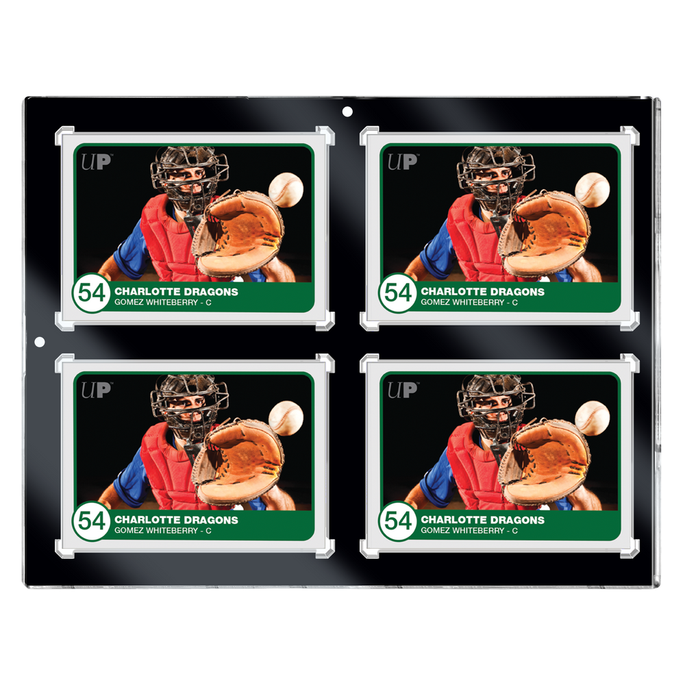 35PT 4-Card Black Border UV ONE-TOUCH® Magnetic Holder