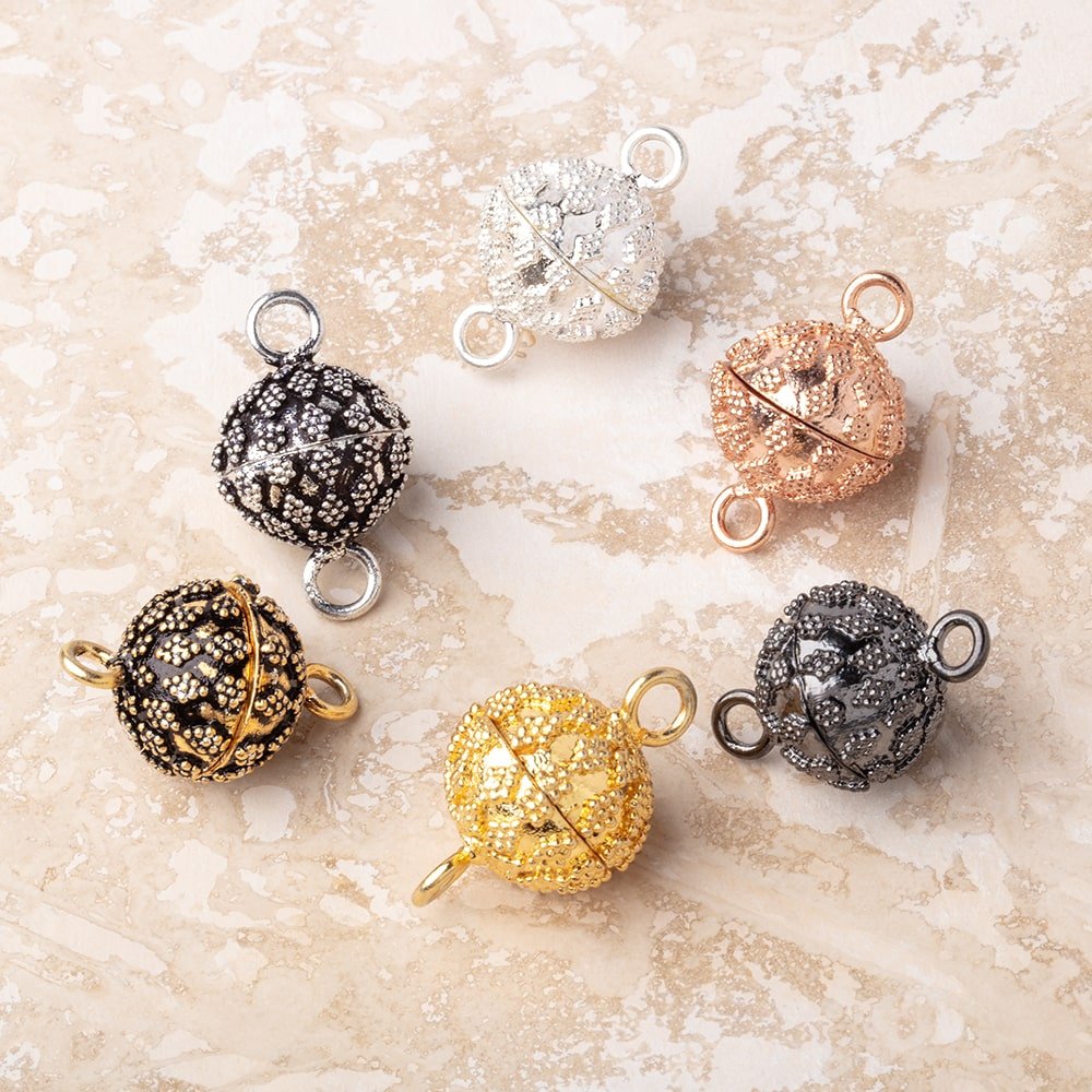 15.5mm Miligrain Kite Design Magnetic Clasp 1 piece (ONLINE ORDER ONLY)