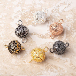 15.5mm Miligrain Kite Design Magnetic Clasp 1 piece (ONLINE ORDER ONLY)