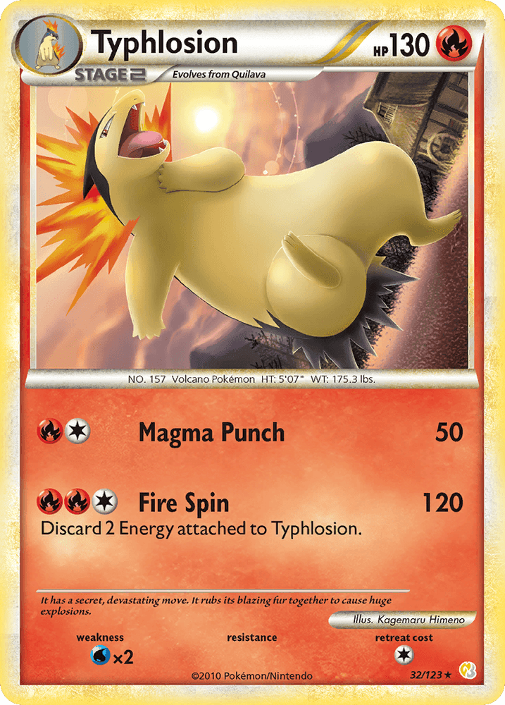 Typhlosion (32/123) [HeartGold & SoulSilver: Base Set] (Online Only)
