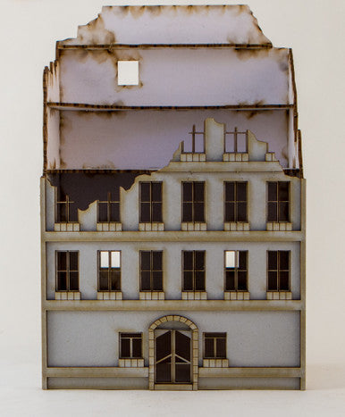 15mm Damaged European Building (Matboard) - 15MCSS100-D (Online Order Only)