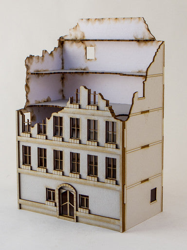 15mm Damaged European Building (Matboard) - 15MCSS100-D (Online Order Only)