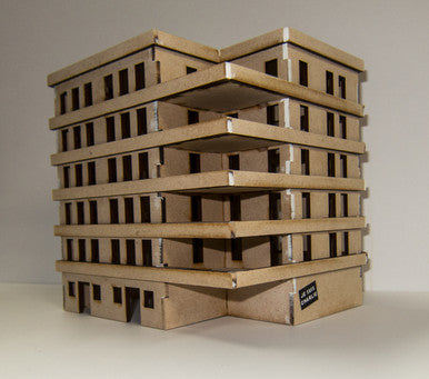 15mm Large Apartment Block (MDF) - 15MMDF152 (Online Order Only)