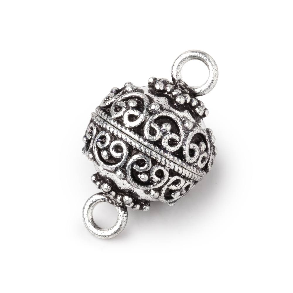 15mm Bali Design Round Magnetic Clasp 1 piece (ONLINE ORDER ONLY)