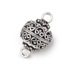 15mm Bali Design Round Magnetic Clasp 1 piece (ONLINE ORDER ONLY)