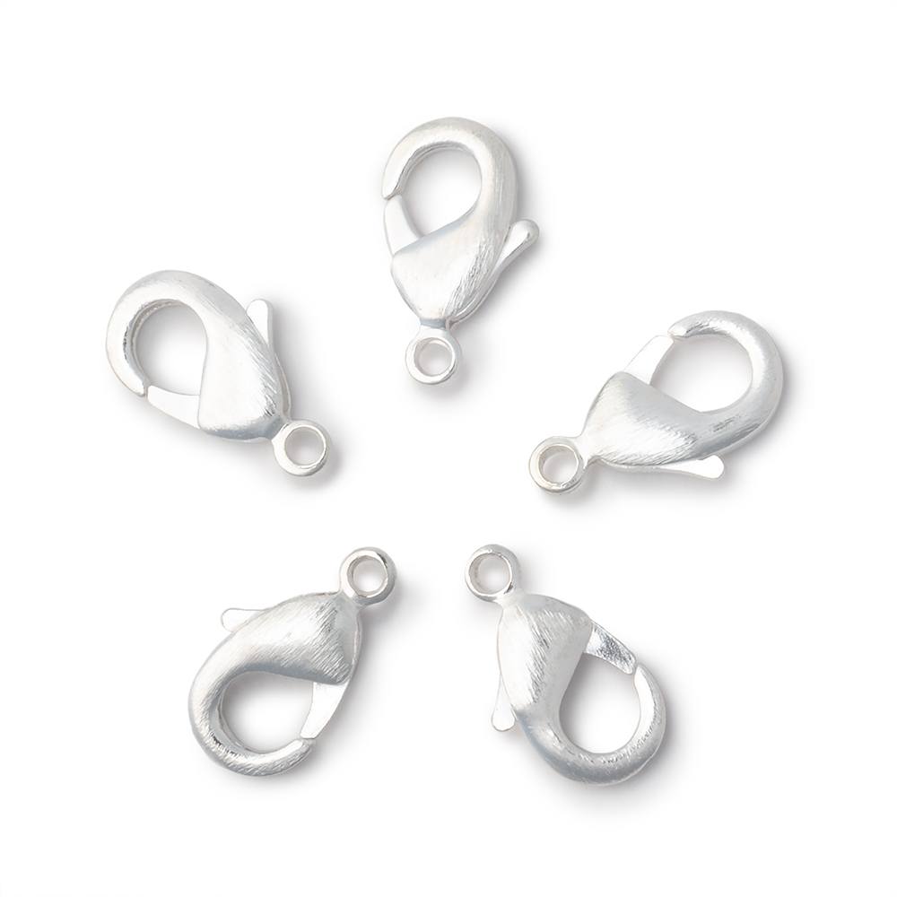 15mm Brushed Lobster Clasp Set of 5 Pieces (ONLINE ORDER ONLY)