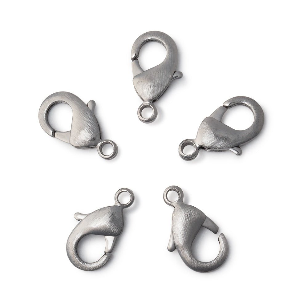 15mm Brushed Lobster Clasp Set of 5 Pieces (ONLINE ORDER ONLY)