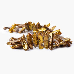 15mm Copper Side Drilled Biwa Freshwater Pearl (ONLINE ORDER ONLY)
