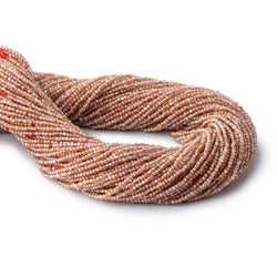 1.5mm Red Zircon Micro Faceted Rondelle Beads 12.5 inch 233 pieces AA (ONLINE ORDER ONLY)