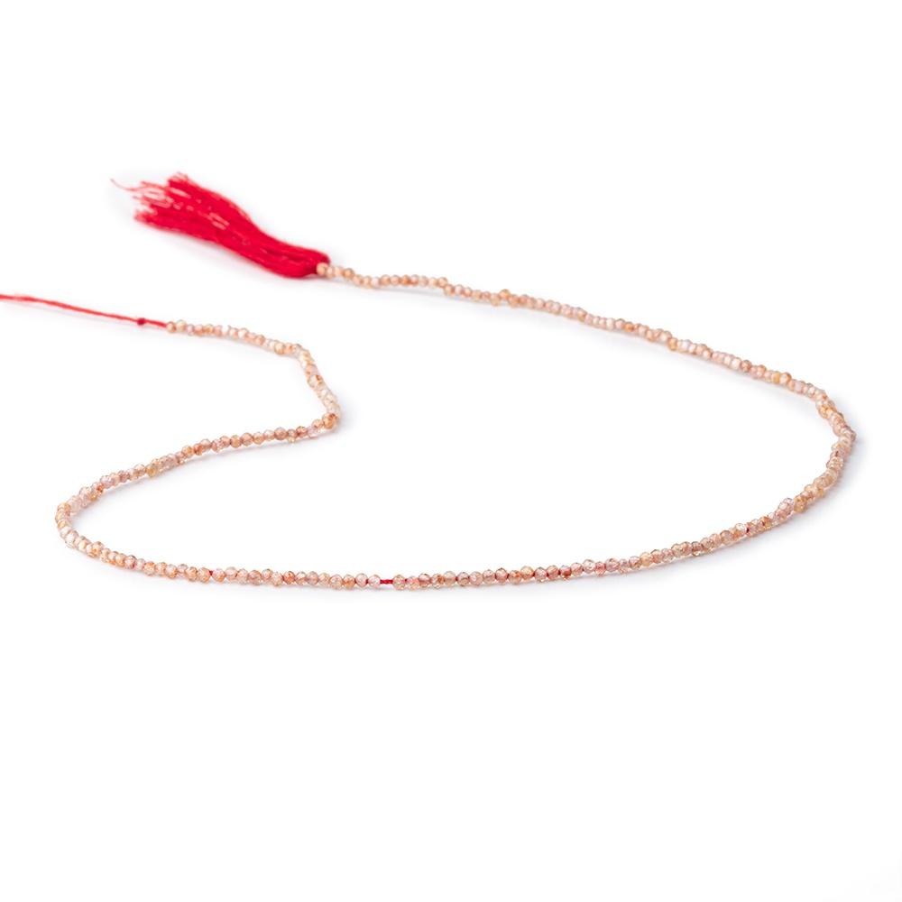 1.5mm Red Zircon Micro Faceted Rondelle Beads 12.5 inch 233 pieces AA (ONLINE ORDER ONLY)
