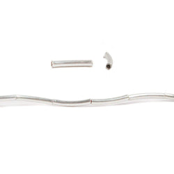 1.5mm Sterling Silver Plated Copper Curved Tube 8 inch 20 pcs (ONLINE ORDER ONLY)