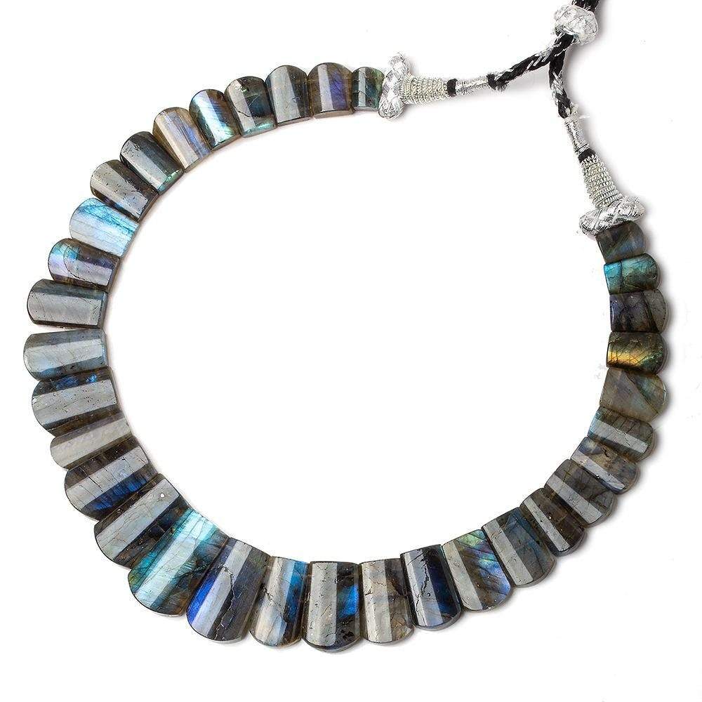 15x10-20x11mm Labradorite double drilled plain shape collar 40 beads (ONLINE ORDER ONLY)