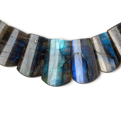 15x10-20x11mm Labradorite double drilled plain shape collar 40 beads (ONLINE ORDER ONLY)