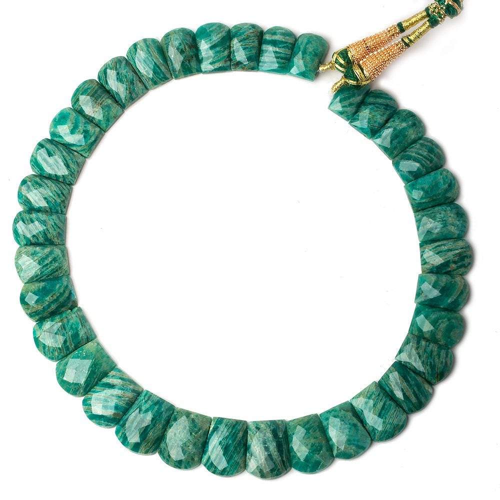 15x10-20x15mm Russian Amazonite double drilled faceted fancy shape collar 35 beads (ONLINE ORDER ONLY)