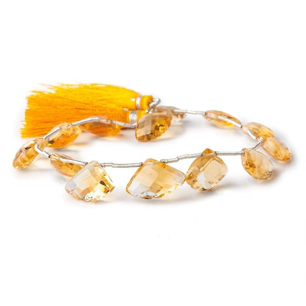15x11-17x11mm Madeira Citrine Faceted Fan Beads 8.25 inch 13 pieces (ONLINE ORDER ONLY)