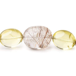 15x12-21x17mm Multi Gemstone Plain Oval Nuggets 15 inch 22 Beads (ONLINE ORDER ONLY)