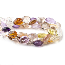 15x12-21x17mm Multi Gemstone Plain Oval Nuggets 15 inch 22 Beads (ONLINE ORDER ONLY)