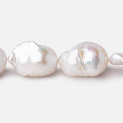 15x13-22x14mm White Ultra Baroque Freshwater Pearls 15.5 inch 19 Pieces AA (ONLINE ORDER ONLY)