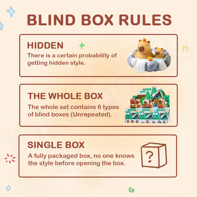 Little Bean Capybara Series Blind Box (1 Blind Box) (ONLINE ORDER ONLY)