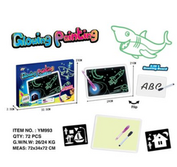 Toy Drawing Pad 3D Magic 8 Light Effects Puzzle Board Sketchpad (ONLINE ORDER ONLY)