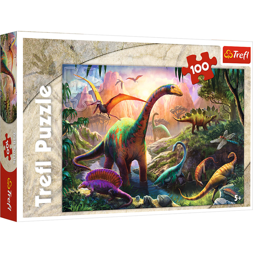 Trefl Red 100 Piece Kids Puzzle - Dinosaurs' Land (ONLINE ORDER ONLY)