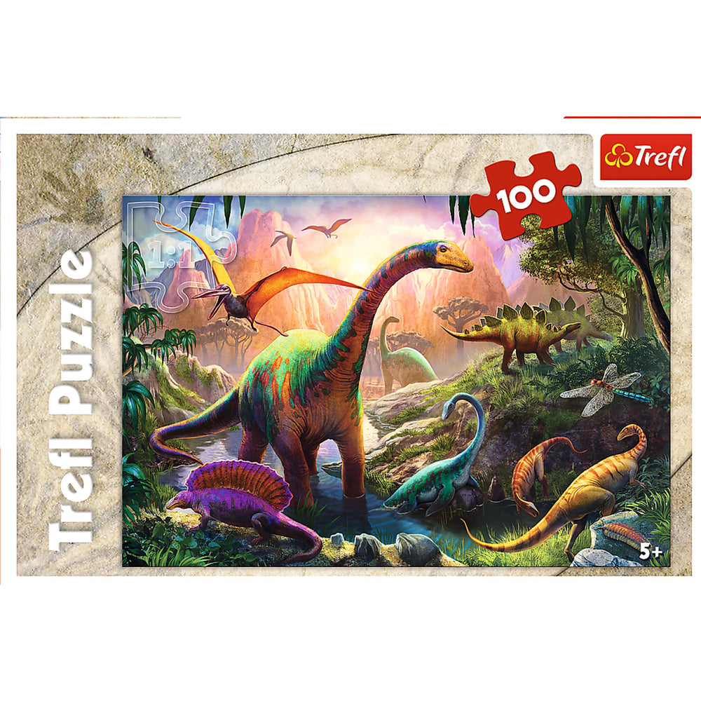 Trefl Red 100 Piece Kids Puzzle - Dinosaurs' Land (ONLINE ORDER ONLY)