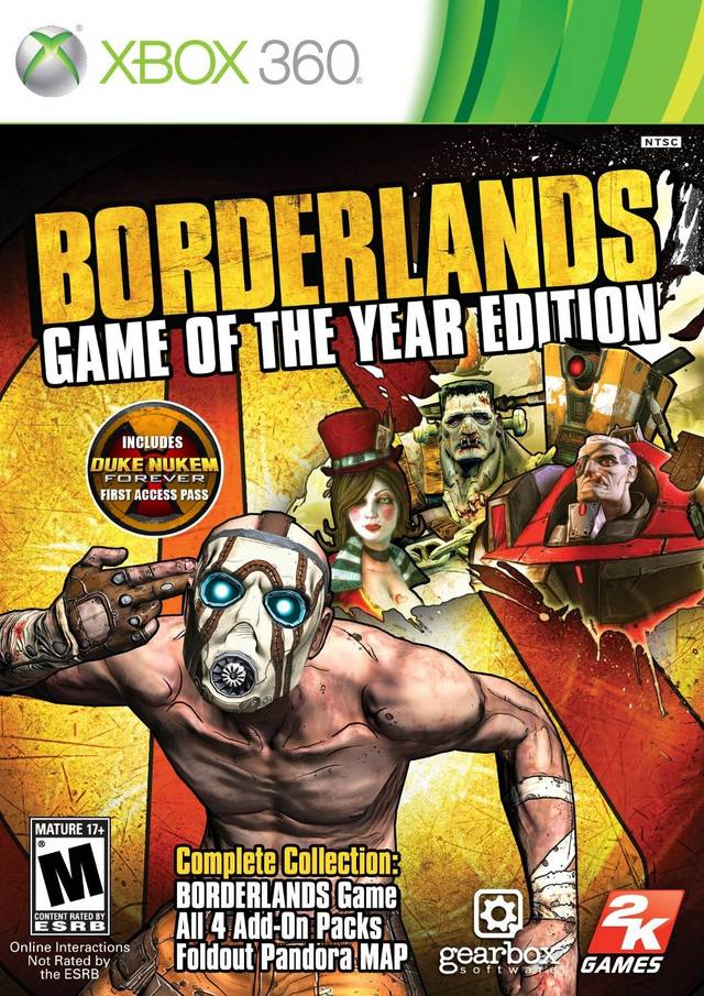 Borderlands: Game Of The Year Edition Single Disc Version (Xbox 360) (ONLINE ORDER ONLY)